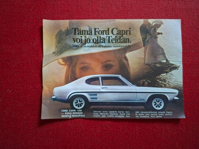 Ford Capri mainoskuva vuodelta 1970