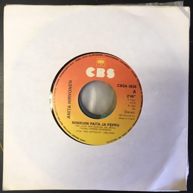 Anita Hirvonen - Niinkuin paita ja peppu / Nikolai 7''