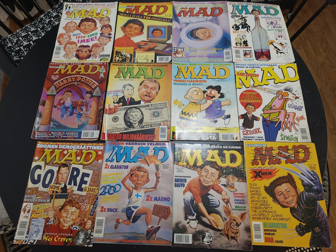 Suomen Mad 2000 koko vuosikerta 12 numeroa