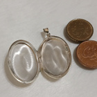 ISO Hopeinen medaljonki riipus Kmoy 925 - pikkukuva 2