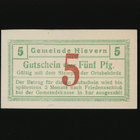 Saksa Notgeld 5 Pfennig, Nievern - pikkukuva 1