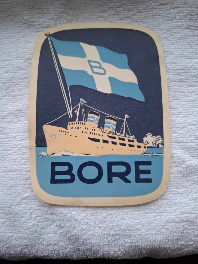 BORE laivamerkki - matkalaukkumerkki, hotellimerkki