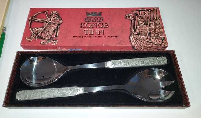 Royal Pewter Kong-Tinn salaattiottimet