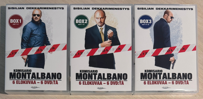 Komisario Montalbano: Kaudet 1-7 (1999-2008) 18DVD
