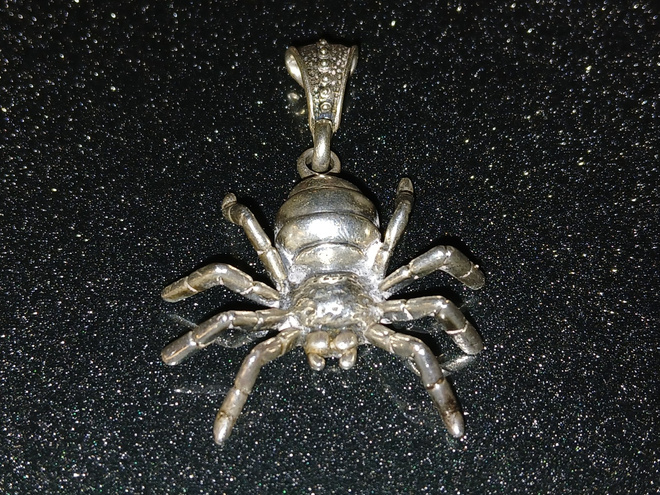 5.6cm iso Hopea Hämähäkki riipus 925