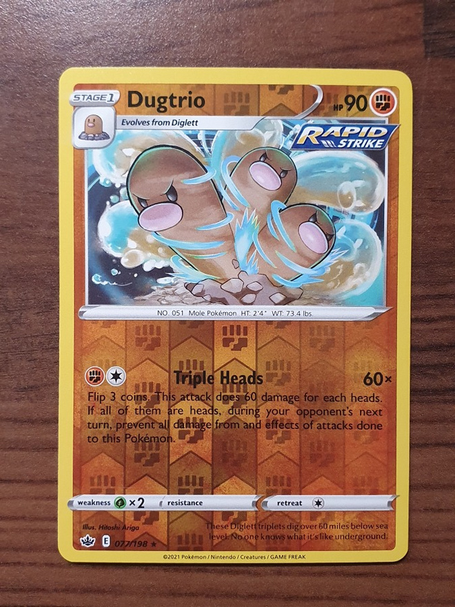 Pokemon Dugtrio 077/198 Reverse holo Rare