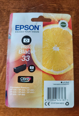 Epson Claria Premium Photo Black 33 *UUSI