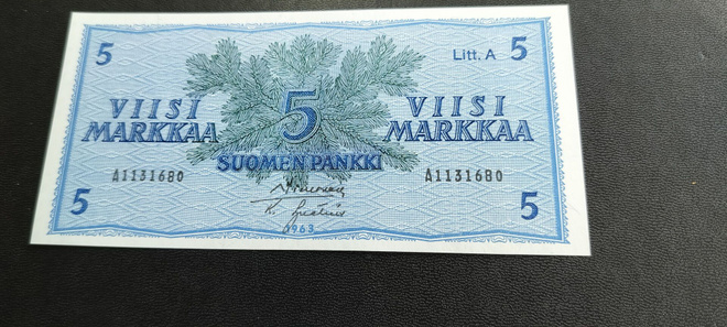 5 mk 1963 Litt.A, SIM-Ign (v), A-sarjaa, KL 9-10