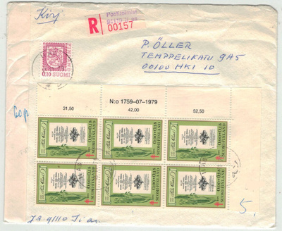1979 tub 90p nro-6lo ym kirjattu kirje