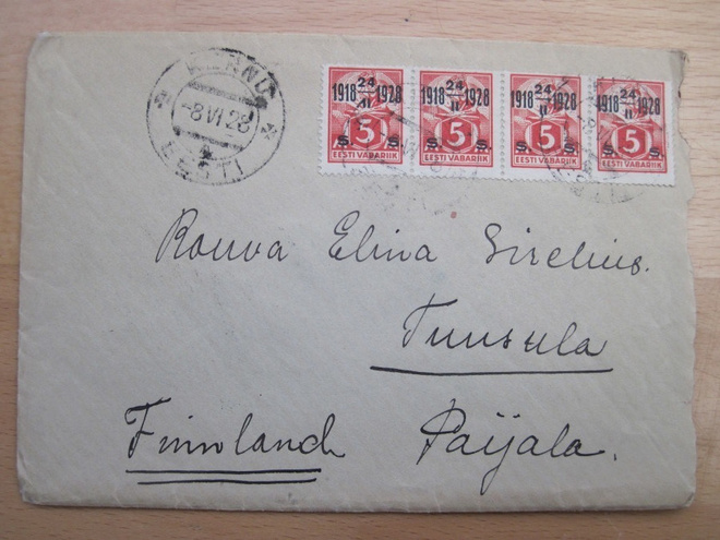 VANHA Kuori Viro - Suomi 1928 Kivat Merkit