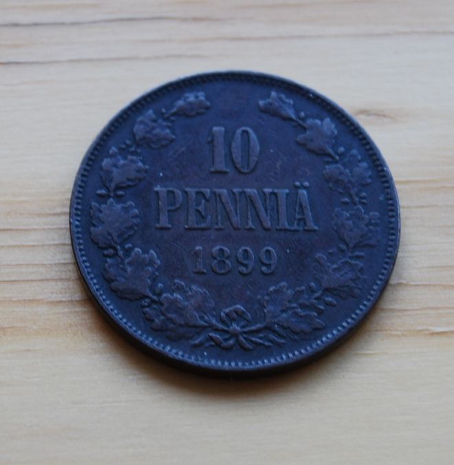 10 Penniä 1899 Nikolai II Suuriruhtinaskunta