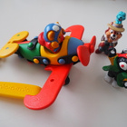MIC O MIC 3D-rakennussarja LENTOKONE ja KARHUT; VINTAGE!!! - pikkukuva 1
