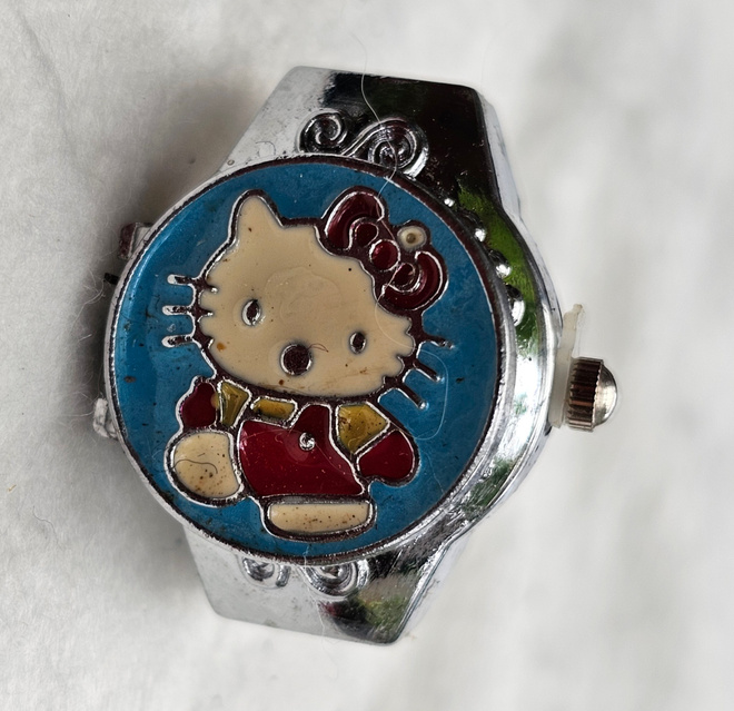 Vintage Children's Ring Watch Hello Kitty Style