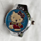 Vintage Children's Ring Watch Hello Kitty Style - pikkukuva 1