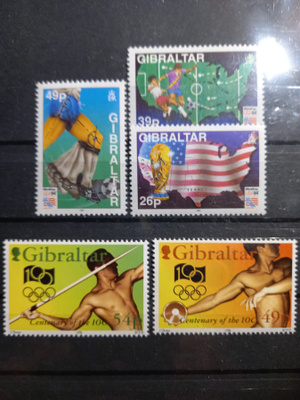 OLYMPIALAISET URHEILU-aiheiset sarjat 2kpl GIBRALTAR **