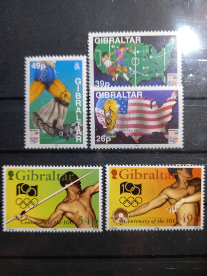 OLYMPIALAISET URHEILU-aiheiset sarjat 2kpl GIBRALTAR **
