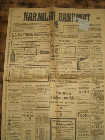 Sanomalehti: Karjalan Sanomat 29.7.1911