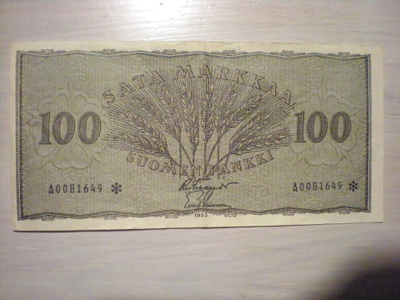 100 mk 1957 TÄHTI