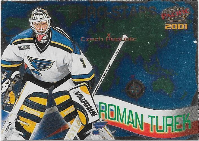 2000-01 Pacific Euro-Stars #8 Roman Turek St Louis Blues MV