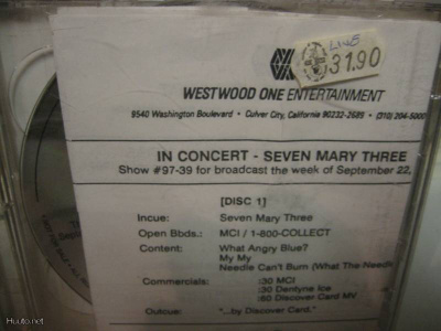 SEVEN MARY THREE IN CONCERT CD HARVINAINEN LIVE RADIOKEIKKA