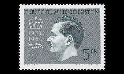 Liechtenstein 427 ** Prinssi Franz Joseph 25v vallassa (1963