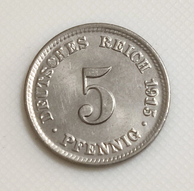 Saksa 5 Pfennig 1915D