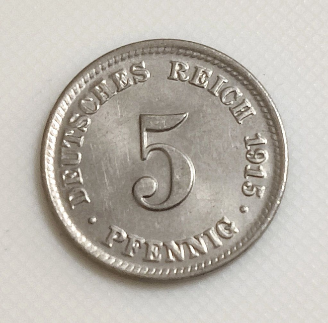 Saksa 5 Pfennig 1915D