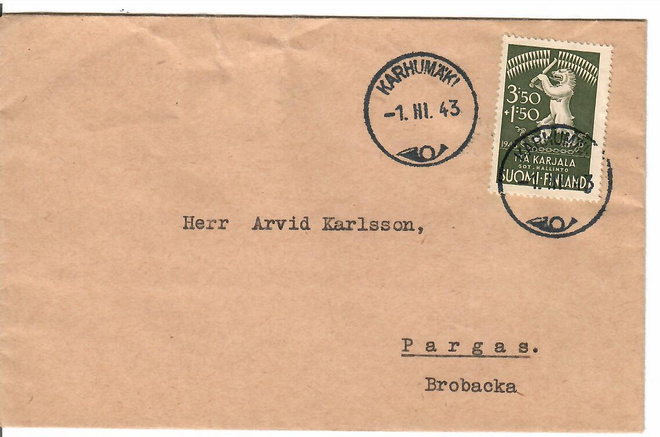 ITÄ-KARJALA LEIMA KARHUMÄKI 1943