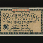 Saksa Notgeld 50 Pfennig, Delitzsch 1919 - pikkukuva 1
