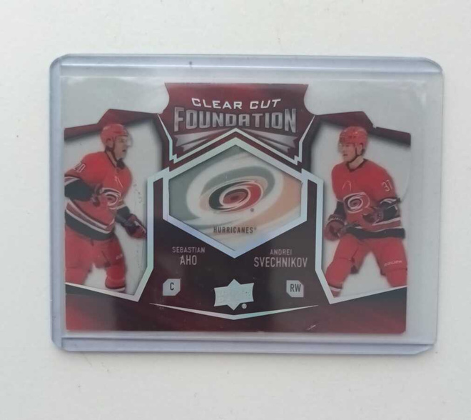 19-20 UD Clear Cut Foundation Sebastian Aho & Svechnikov