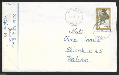 Postilähetys - Pekka Halonen (LAPE 606) Ylöjärvi 13.10.1965