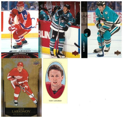 5 x IGOR LARIONOV Sharks, Red Wings, CSKA