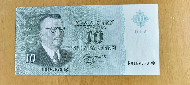 10mk 1963 Litt.A, KO1-Tam(v), K*-sarjaa, KL 9