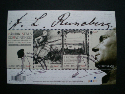 FDC-leimattu blokki J.L. Runeberg - LaPe BL33 o