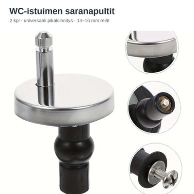 WC-istuimen Saranapultit 2 kpl – Universaali Pikakiinnitys