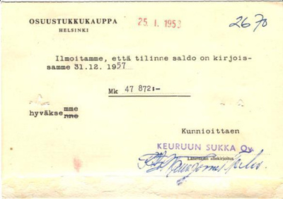 FIRMAKORTTI KEURUU N SUKKA OY