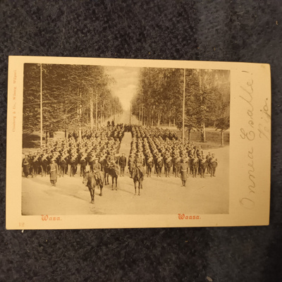 Vaasa. Wanha kortti. Militaria.
