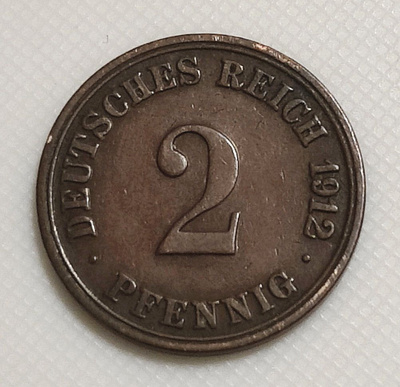 Saksa 2 Pfennig 1912A