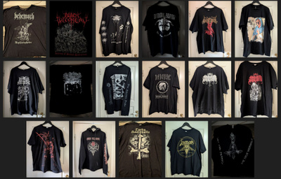 17x Black/Thrash/Death Metal paitaa
