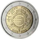SUOMI 2012 2 € Kymmenen vuotta euroja (pillerissä) - pikkukuva 1
