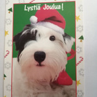 Koiralla tonttuhattu päässä. Lystiä Joulua - pikkukuva 1