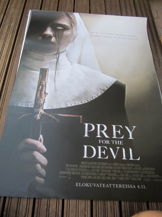 PREY FOR THE DEVIL  orig elokuvajuliste koko n 100 x 70 cm
