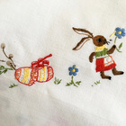 KIRJAILTU PÄÄSIÄISLIINA valkoinen Puuvilla 82cm x 85cm - pikkukuva 5