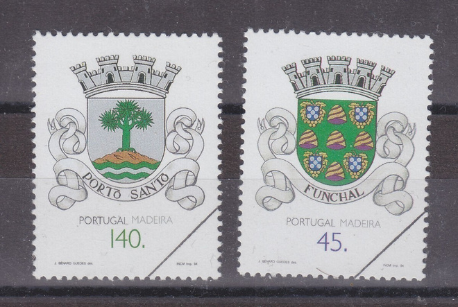 Portugal Madeira vaakunoita lehdistömitätöitynä.