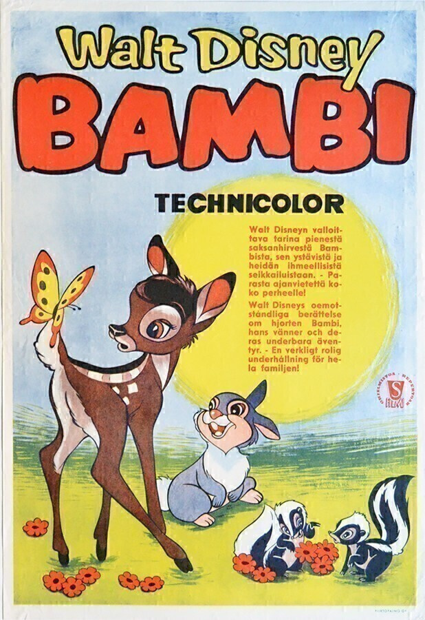 Elokuvajuliste: Bambi (Walt Disney)