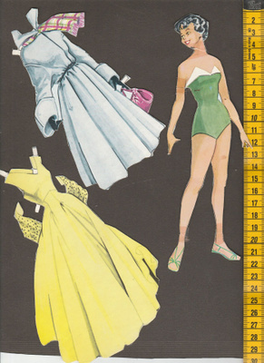 Paperinukke neito 1950-luku
