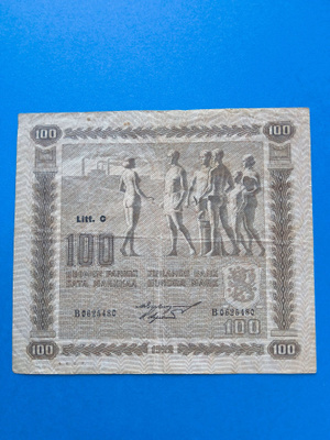 Litt. C 100mk 1922 SUOMEN PANKKI B 0625480