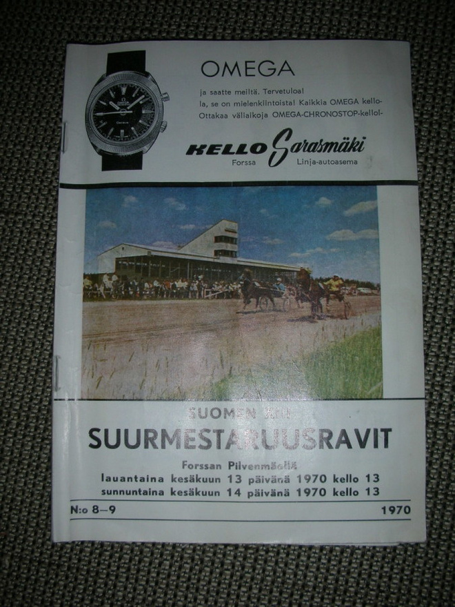 Suomen XIII suurmestaruusravit 1970 Forssa esite