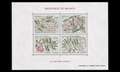 Monaco 1782-5BL34 ** Neljä vuodenaikaa luonto (1986)