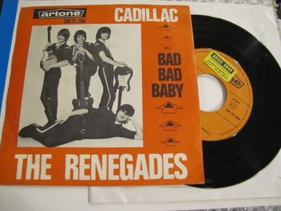 The Renegades Cadillac 7 45 Hollanti 1964 oranssi kansi